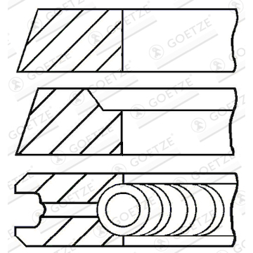 Sada pístních kroužků GOETZE ENGINE 08-501807-00