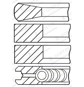 Sada pístních kroužků GOETZE ENGINE 08-520900-00