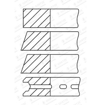 Sada pístních kroužků GOETZE ENGINE 08-522300-00