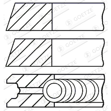 Sada pístních kroužků GOETZE ENGINE 08-523700-00