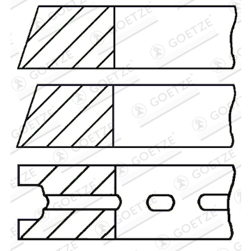Sada pístních kroužků GOETZE ENGINE 08-525400-00