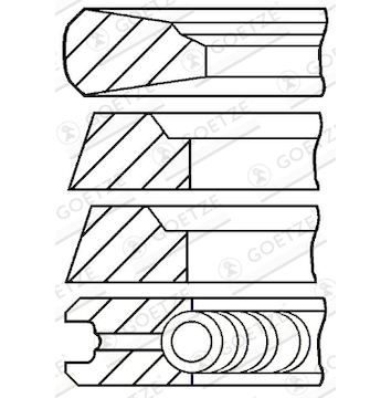 Sada pístních kroužků GOETZE ENGINE 08-526900-00