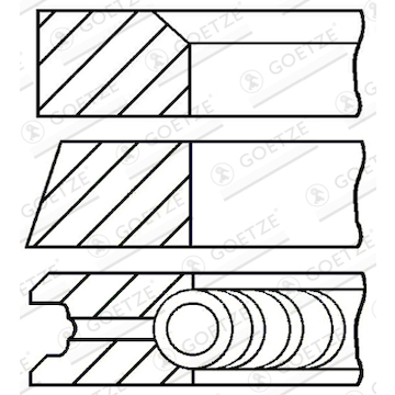 Sada pístních kroužků GOETZE ENGINE 08-527500-00