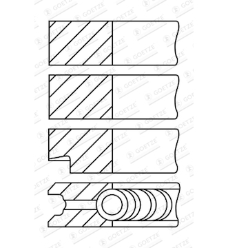 Sada pístních kroužků GOETZE ENGINE 08-527608-00
