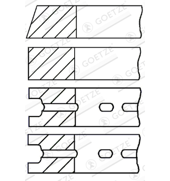 Sada pístních kroužků GOETZE ENGINE 08-529911-00