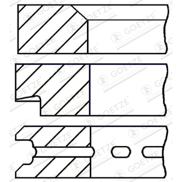 Sada pístních kroužků GOETZE ENGINE 08-700411-00