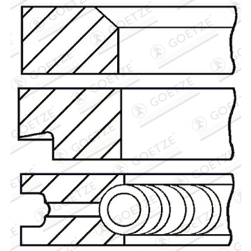 Sada pístních kroužků GOETZE ENGINE 08-700800-00
