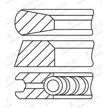 Sada pístních kroužků GOETZE ENGINE 08-740900-10