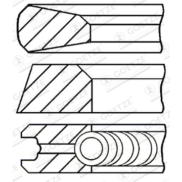 Sada pístních kroužků GOETZE ENGINE 08-740907-00