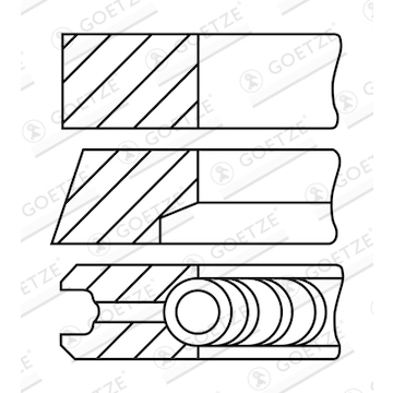 Sada pístních kroužků GOETZE ENGINE 08-743200-10