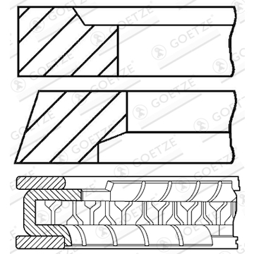 Sada pístních kroužků GOETZE ENGINE 08-786800-00