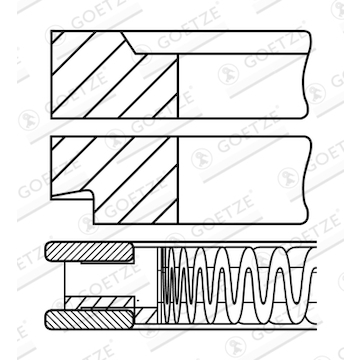 Sada pístních kroužků GOETZE ENGINE 08-848300-50