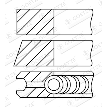 Sada pístních kroužků GOETZE ENGINE 08-961000-10