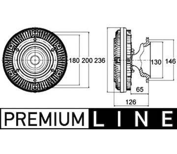 Spojka, větrák chladiče MAHLE ORIGINAL CFC 133 000P