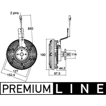 Spojka, větrák chladiče MAHLE ORIGINAL CFC 136 000P