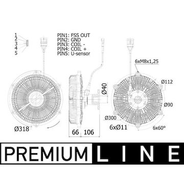 Spojka, větrák chladiče MAHLE ORIGINAL CFC 237 000P