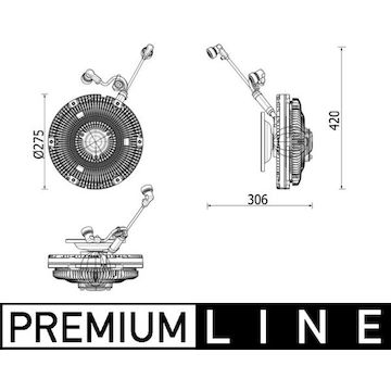 Spojka, větrák chladiče MAHLE ORIGINAL CFC 259 000P