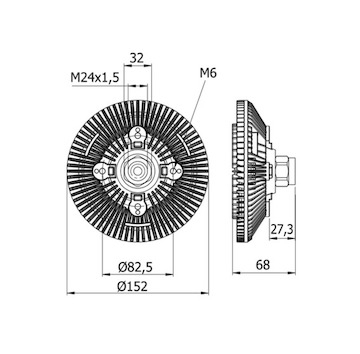 Spojka, větrák chladiče MAHLE ORIGINAL CFC 77 000S