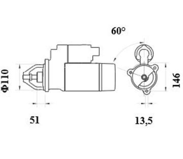 Startér MAHLE ORIGINAL MS 104