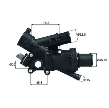 Termostat, chladivo MAHLE ORIGINAL TH 43 83