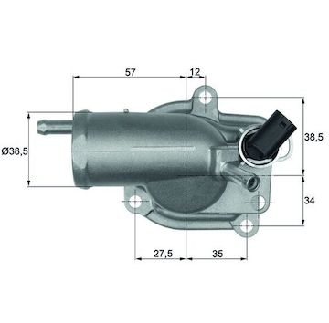 Termostat, chladivo MAHLE ORIGINAL TH 9 87