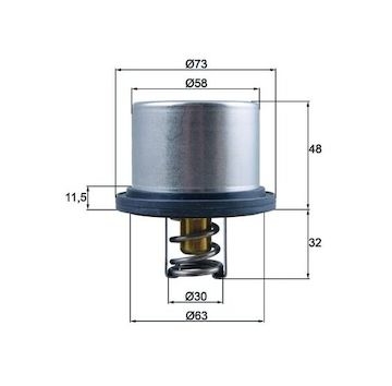 Termostat, chladivo MAHLE ORIGINAL THD 5 80