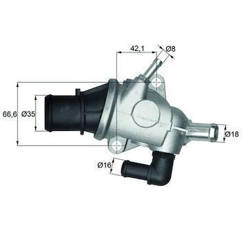 Termostat, chladivo MAHLE ORIGINAL TI 125 88