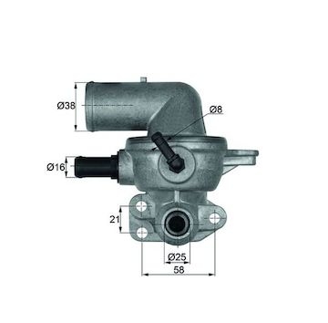 Termostat, chladivo MAHLE ORIGINAL TI 133 88D