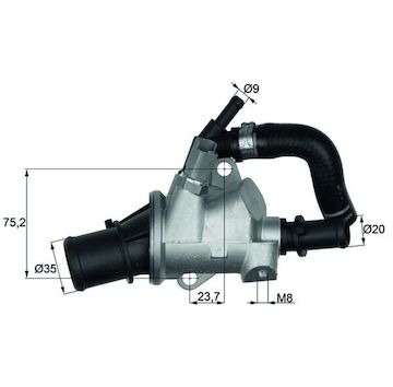 Termostat, chladivo MAHLE ORIGINAL TI 145 88