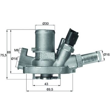 Termostat, chladivo MAHLE ORIGINAL TI 151 80