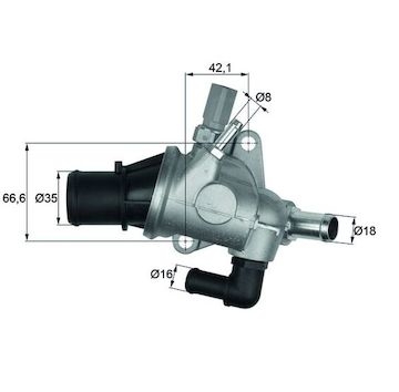 Termostat, chladivo MAHLE ORIGINAL TI 154 88