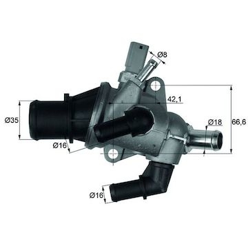 Termostat, chladivo MAHLE ORIGINAL TI 158 83