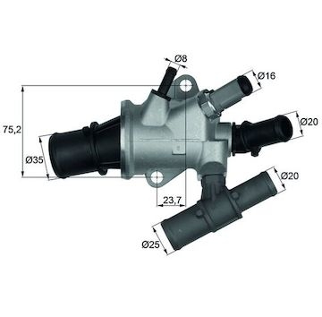 Termostat, chladivo MAHLE ORIGINAL TI 168 88