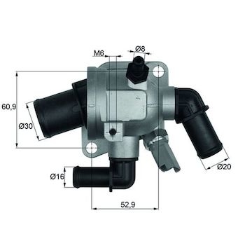 Termostat, chladivo MAHLE ORIGINAL TI 173 88