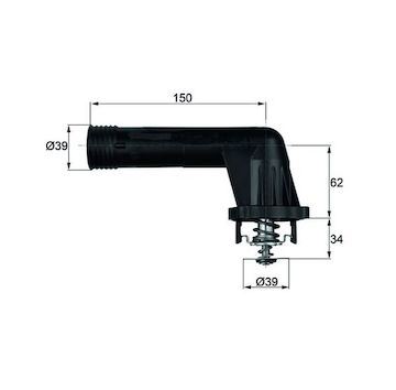 Termostat, chladivo MAHLE ORIGINAL TI 20 95