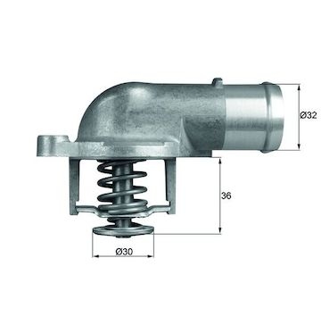 Termostat, chladivo MAHLE ORIGINAL TI 212 87D