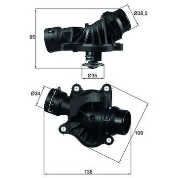 Termostat, chladivo MAHLE ORIGINAL TI 234 88