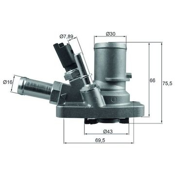 Termostat, chladivo MAHLE ORIGINAL TI 258 80