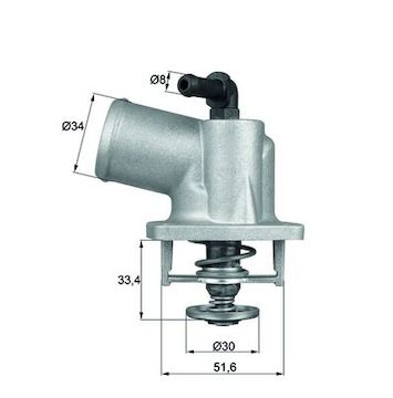 Termostat, chladivo MAHLE ORIGINAL TI 55 92D