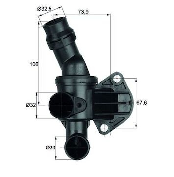 Termostat, chladivo MAHLE ORIGINAL TI 6 80