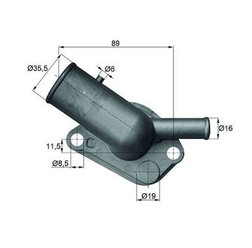 Termostat, chladivo MAHLE ORIGINAL TI 64 87D