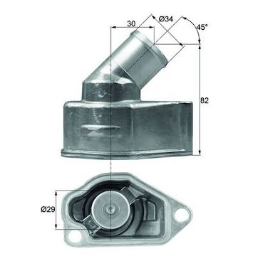 Termostat, chladivo MAHLE ORIGINAL TI 9 87