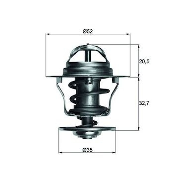 Termostat, chladivo MAHLE ORIGINAL TX 12 88D