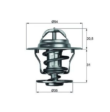 Termostat, chladivo MAHLE ORIGINAL TX 13 80D