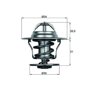 Termostat, chladivo MAHLE ORIGINAL TX 15 84D