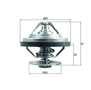 Termostat, chladivo MAHLE ORIGINAL TX 158 83