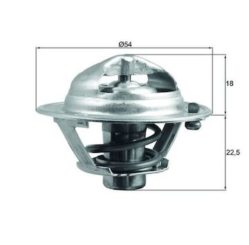 Termostat, chladivo MAHLE ORIGINAL TX 166 85D