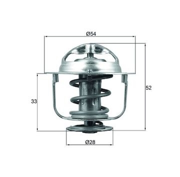 Termostat, chladivo MAHLE ORIGINAL TX 176 82D