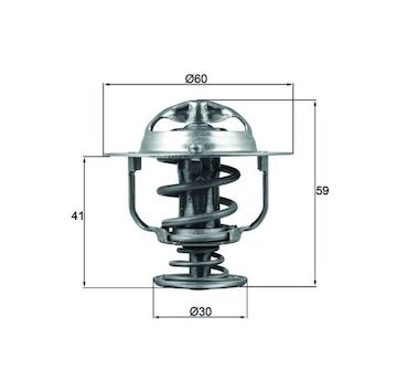 Termostat, chladivo MAHLE ORIGINAL TX 177 82D