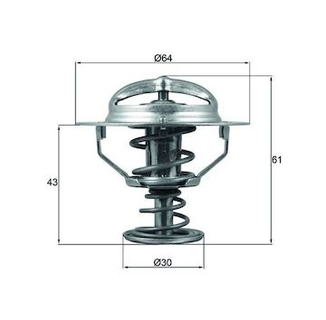 Termostat, chladivo MAHLE ORIGINAL TX 178 78D